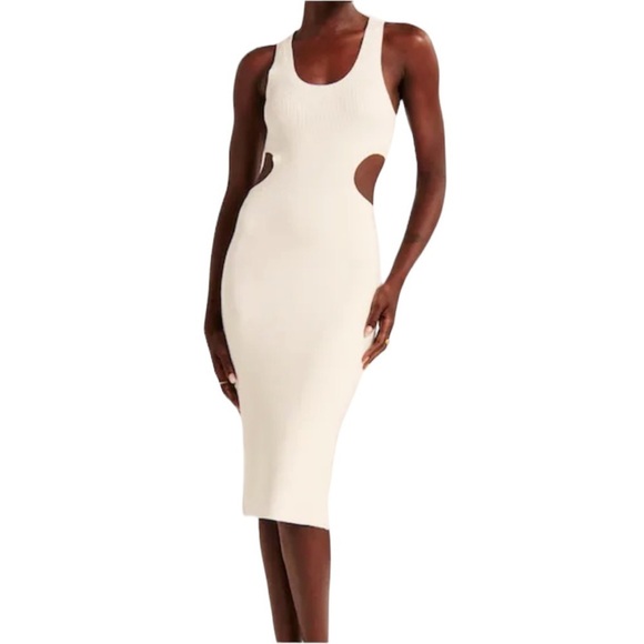 Abercrombie & Fitch Dresses & Skirts - ABERCROMBIE & FITCH Elevated Ribbed Side Cut-Out Bodycon Dress